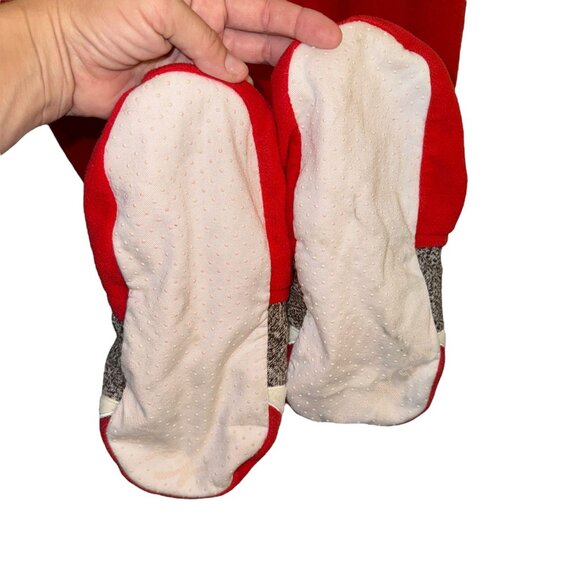 Nick & Nora Red Sock Monkey Pajamas Womens XL Footie Unionsuit PJs Costume Solid - Picture 9 of 10